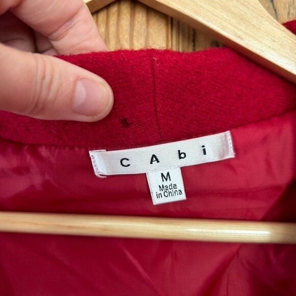 CAbi Medium Red Boiled Wool Cardigan - Picture 4 of 12